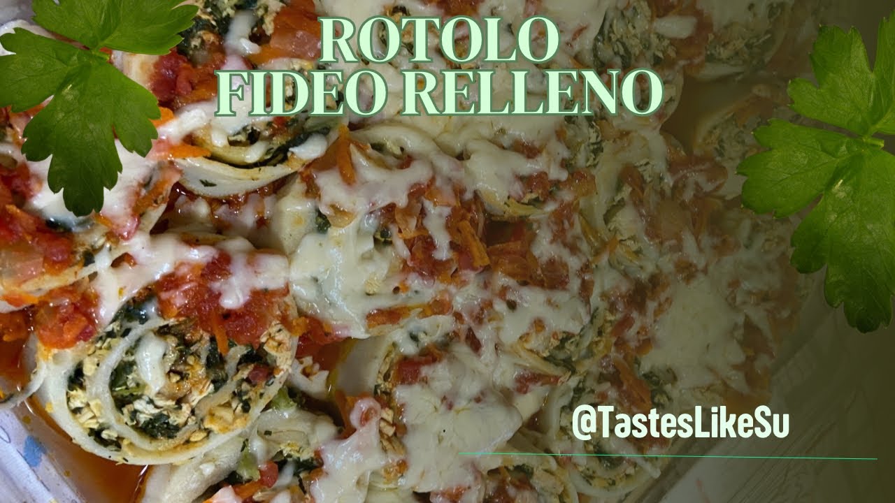 Stuffed Rotolo 💫ROTOLO 🔹FIDEO RELLENO 🔅Exquisite stuffed pasta📝 - YouTube