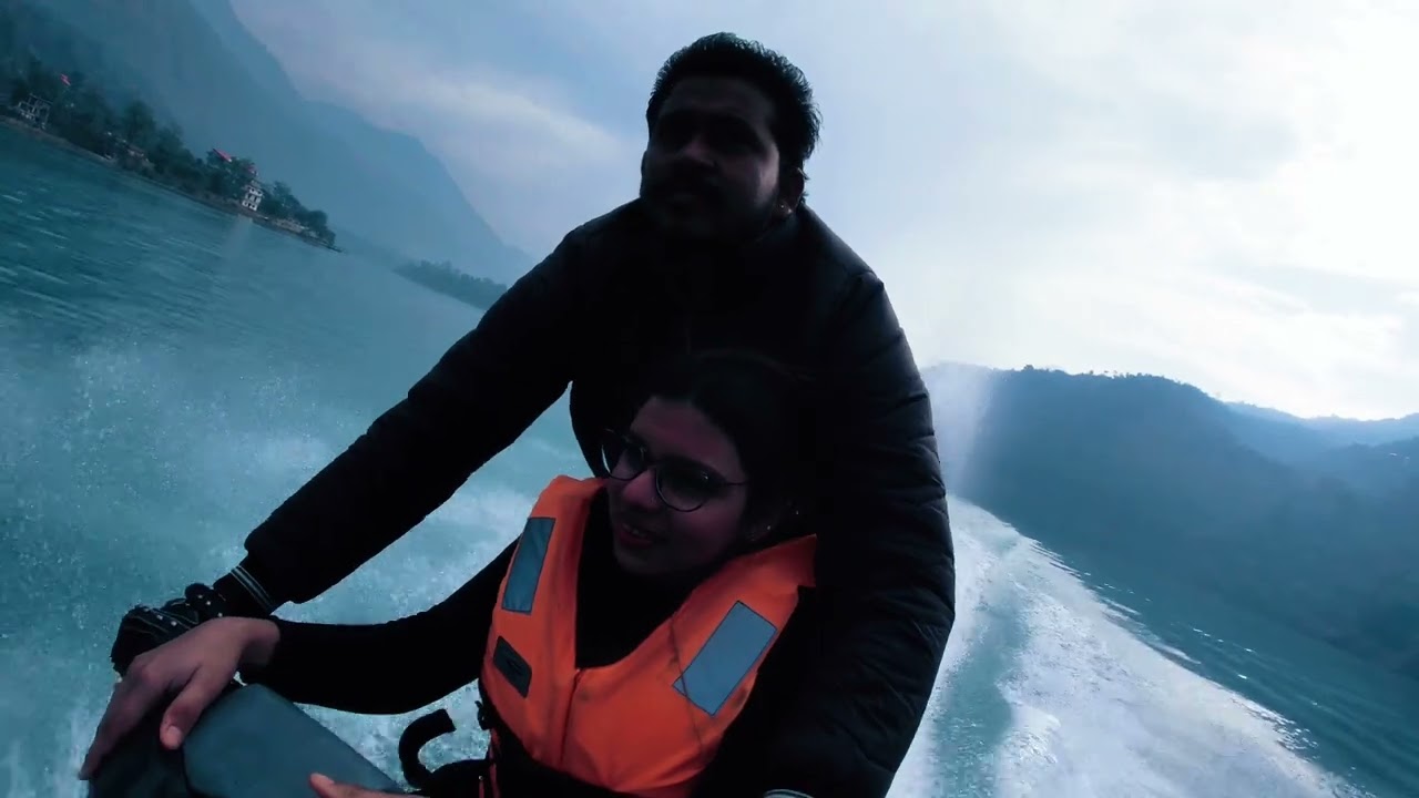 Girls enjoy Jet ski ride 