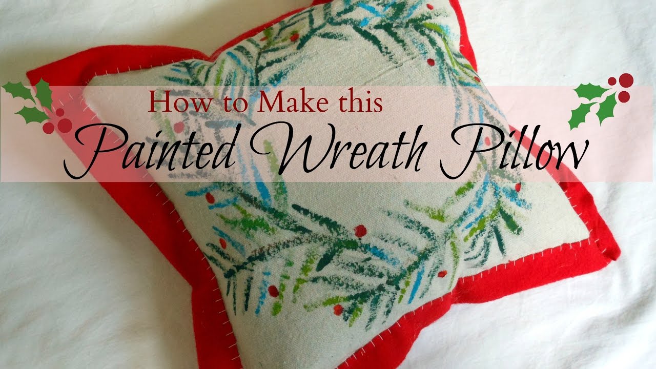 How to Paint a Christmas Pillow