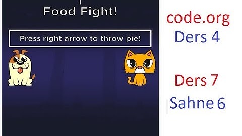 #34 Code.org Ders 4 (Level 4) Ders 7 (Oyun Laboratuvarı) Sahne 6-Code.org Çözümler-