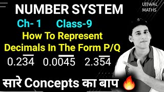 How to represent Decimals in the form p/q – Tricks | Class 9 | Ch - 1 | Number System |