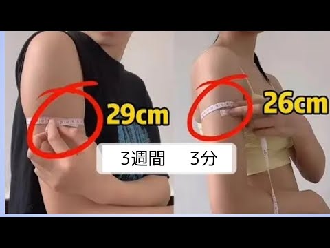 【二の腕痩せ】2週間で−3cm！！たった3分。座ったまま確実に細く引き締まる👹slim arms