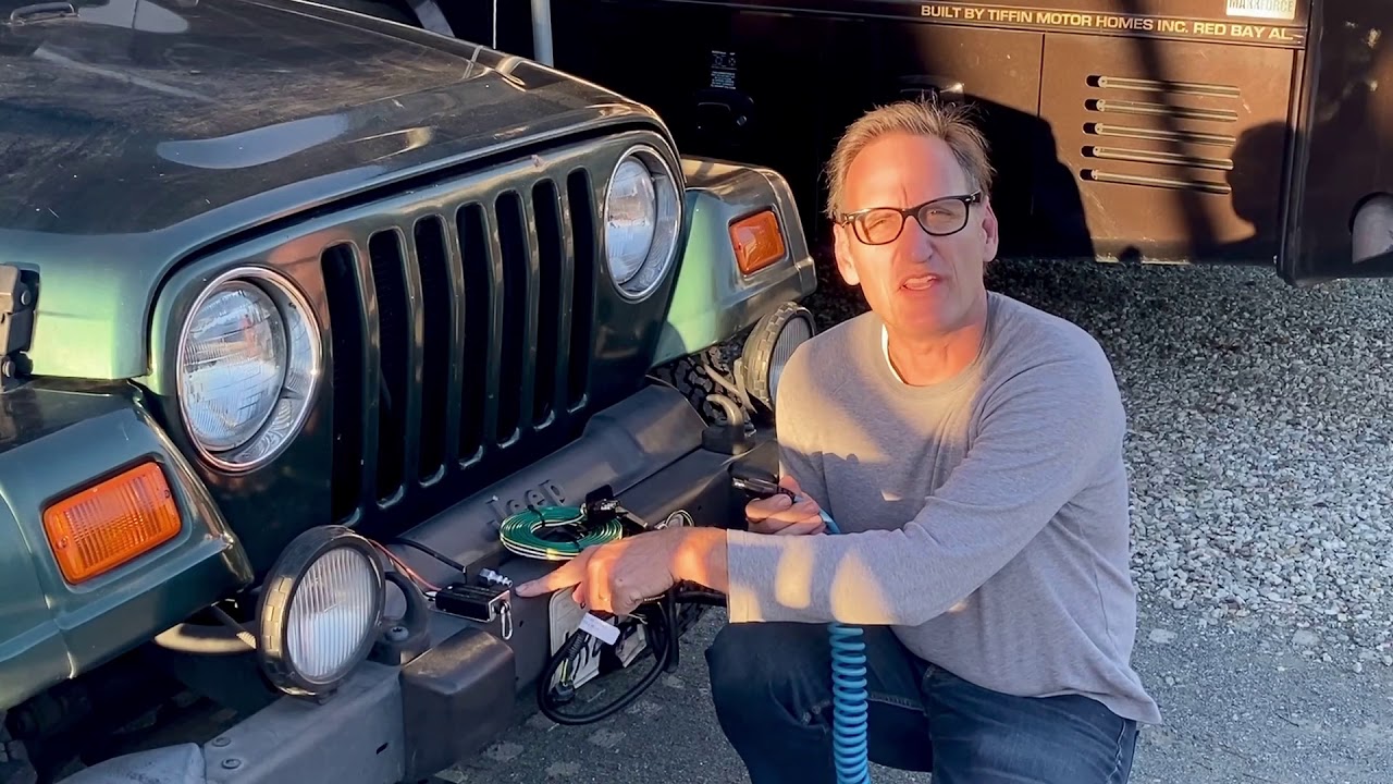 DIY Install of Curt Wiring Harness on Jeep TJ Wrangler - YouTube