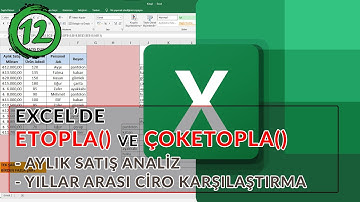 EXCEL ETOPLA ÇOKETOPLA FONKSİYONLARI ,  FORMÜL SABİTLEME , PERSONEL SATIŞ TABLOSU ,   CİRO KARŞILAŞ