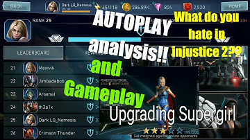What you hate in injustice 2 mobile| AUTOPLAY analysis and gameplay in Supergirl challenge.
