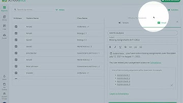 Schoolytics: How to send missing assignments email to all students