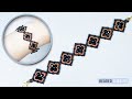 LV beaded bracelet. Beading tutorial. DIY beaded jewelry