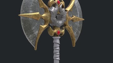Fantasy axe 3d model