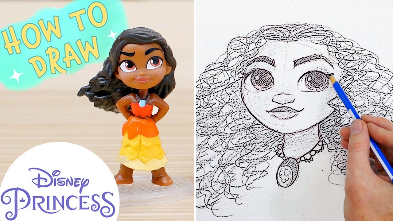 How To Draw Moana Disney Princess Youtube