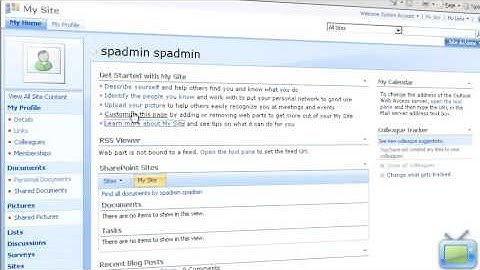 SharePoint 2007 Training Video: Create and Use My Site