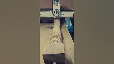 CNC router in lathe attachment