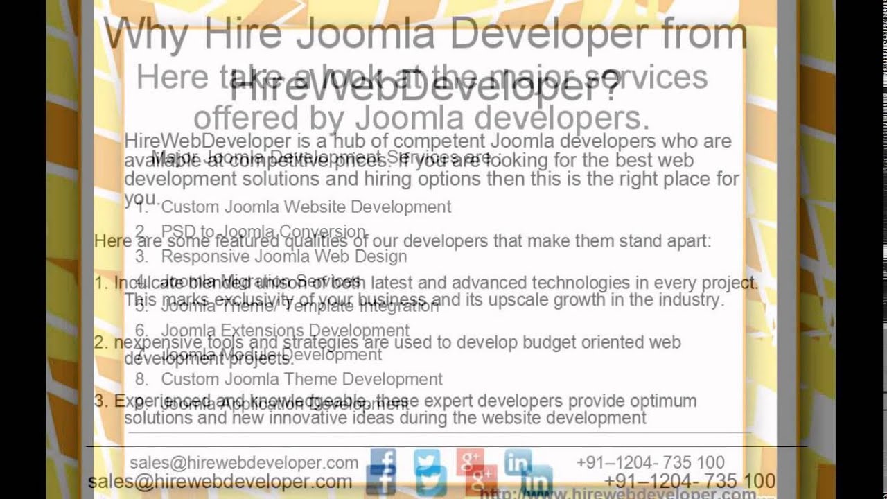 Hire Joomla Developer | Hire Dedicated Joomla Website Developer