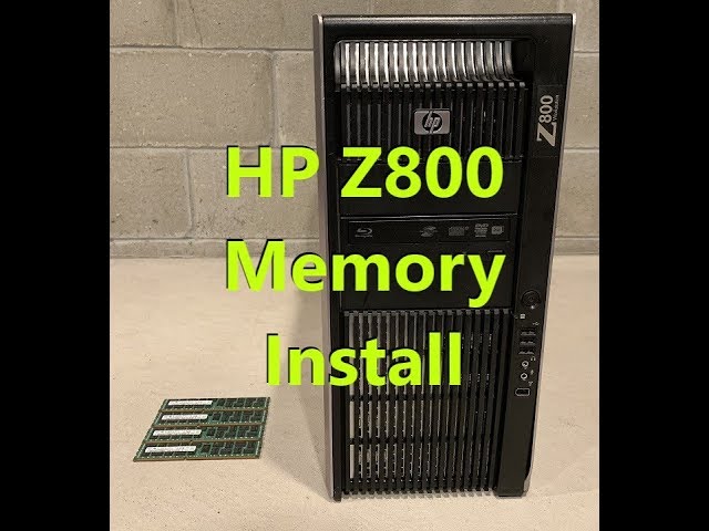 HP Z800 32GB Memory/Ram Install (4 x 8GB) - YouTube