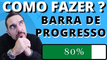 Como fazer uma BARRA de PROGRESSO no Google Sheets | Planilhas Google