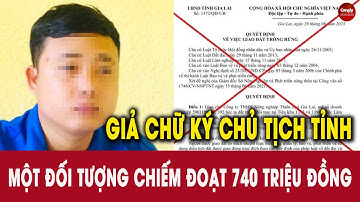 Bắt đối tượng giả chữ ký Chủ tịch tỉnh để chiếm đoạt 740 triệu đồng | PHÁP LUẬT & CUỘC SỐNG