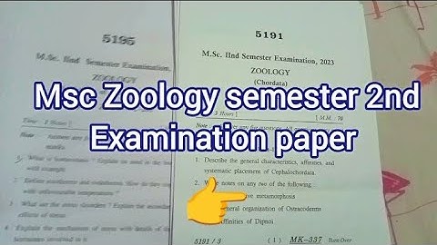 Msc Zoology semester 2nd Examination paper 3 quantitative biology and bio instrumentation /#college
