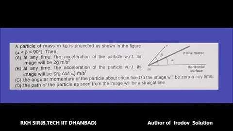 Geometrical optics on projectile motion concept by RKH SIR