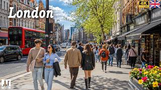 London, England Walking Tour☀️Walking London's Bustling Streets with Tourists and Locals | True [4K]