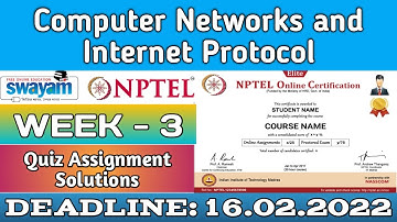 Computer Networks and Internet Protocol | NPTEL | Week 3 |Assignment 3 Solution | JAN 2021