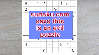 Evil? You decide! A classical sudoku by sudoku.com