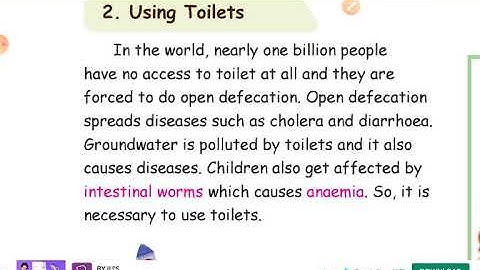 Class III / Science Term 1 / Samacheer new syllabus / Lesson 1 My Body / Using Toilets / Bathing