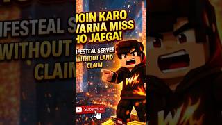 Ooo Bhai 😳 Lifesteal Server WITHOUT Land Claim?! 💀 #survivalserver #lifestealserver