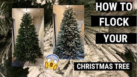 HOW TO FLOCK A CHRISTMAS TREE l EASY, CHEAP, FAST FLOCKING METHOD