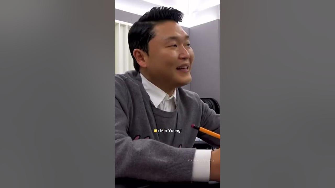 Just PSY losing it everytime yoongi said Min Yoongi and Park Jaesang😂