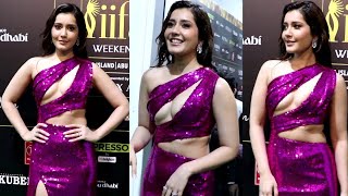 Raashi Khanna Bold Cut-Out Dress Attracts All Media At IIFA Awards 2023 Red Carpet