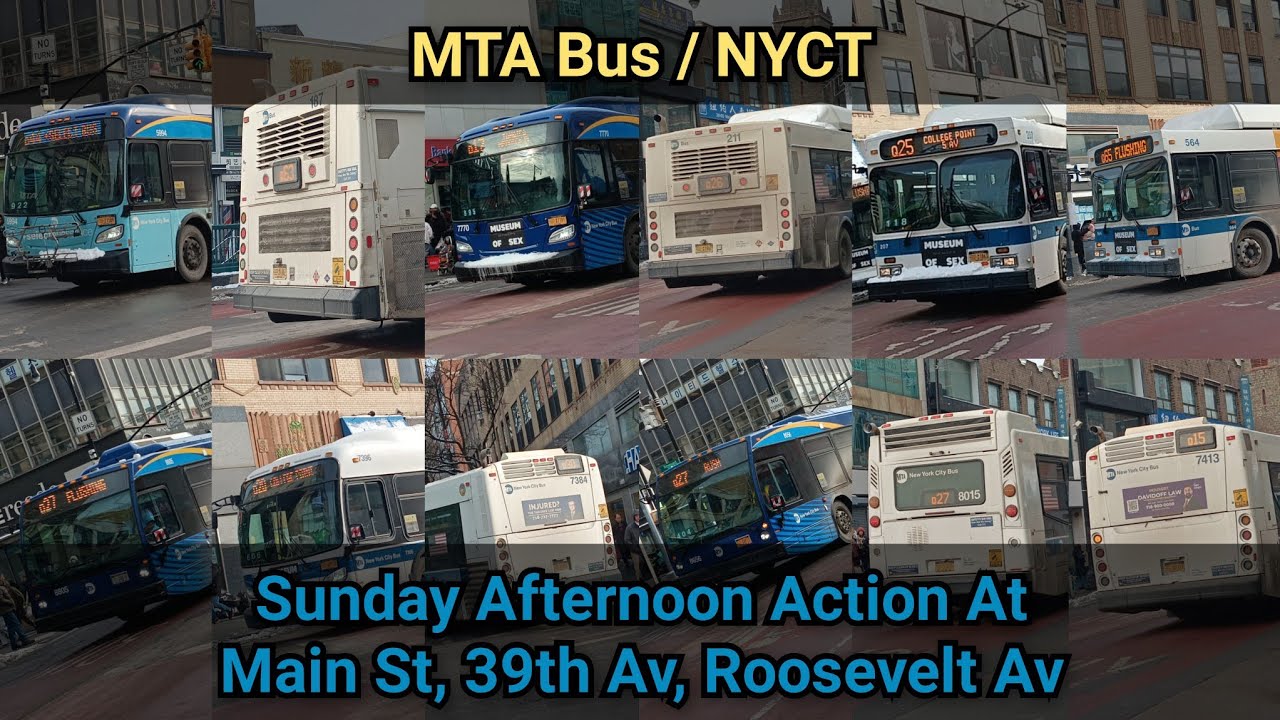 MTA Bus/NYCT: Q15, Q17, Q20, Q25, Q26, Q27, Q44, Q63, Q65, Q90, NIS Sunday Afternoon At Flushing