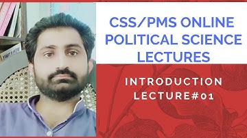 Political Science Online Lecture for CSS& PMS by Engr.Ansar Nawaz|Introduction|