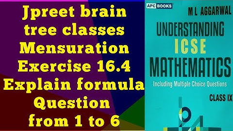 class9 #viralvideo #mlaggarwal chapter 16 #mensuration exercise 16.4 question 1,2,3,4,5,6 #jpreet