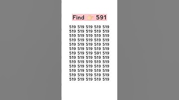 Try to find this number 👉🏻591 within 7 seconds 🤔🧐...#shorts #shortsfeed #youtubeshorts