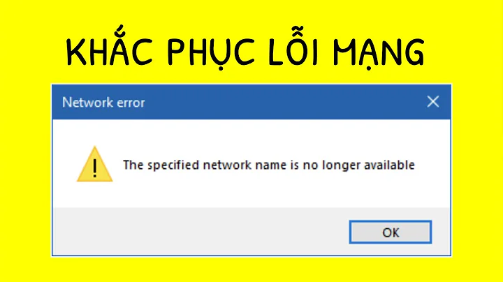 The Specified Network Name Is No Longer Available error