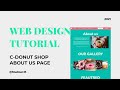 Donut Shop About Us Page Web Design Tutorial | ADOBE XD TUTORIAL | 2021