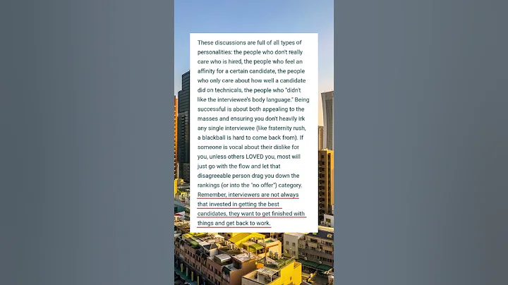 Superday Advice from an Interviewer #superday #jobinterview #jobsearch #finance #wallstreet