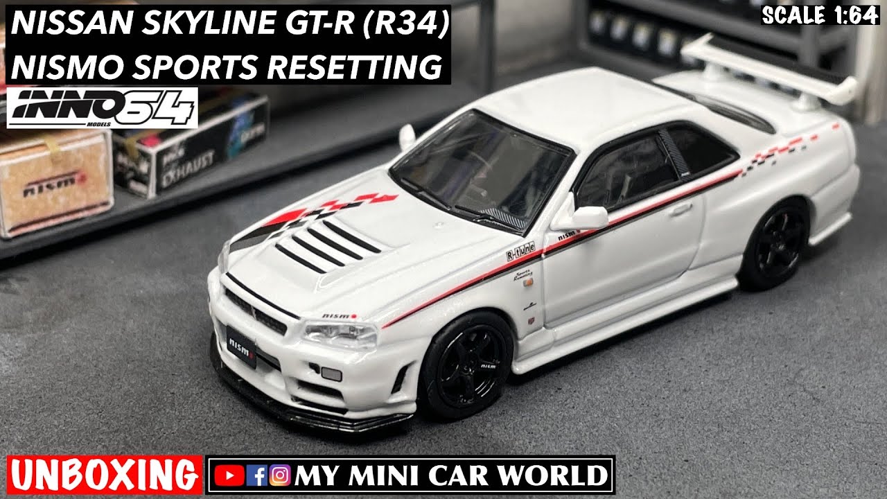MY MINI CAR WORLD』UNBOXING INNO64 1/64 NISSAN SKYLINE GT-R (R34