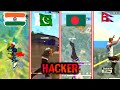 Indian vs pakistan vs bangladesh vs nepal hacker garena free fire