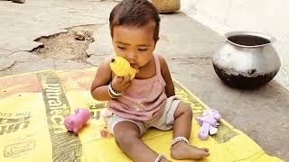 तान्या अब नहाने की तैयारी में है#cutebabystyle