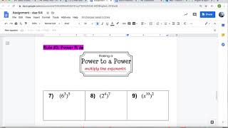 MAPS 2 - Exponent Rules