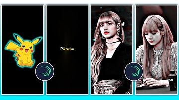 !! Pikachu song status editing alight motion !! New style video editing !! #technicalnikks