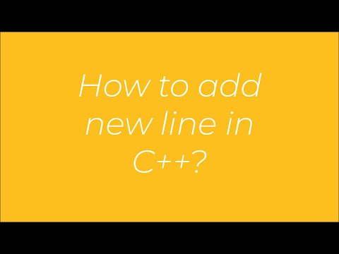 How to add New line in C++?