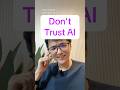 Trust vs Not trust AI? Can AI replace human employees? #personalfinance #ai #aimoney #aiinvesting