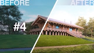 Photoshop Post Production #4 Architecture. Cloudy day