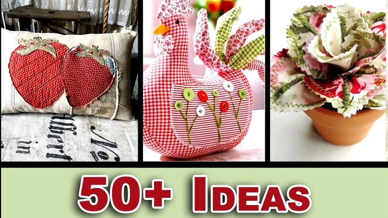 50+ Fun Sewing Projects for Home Decor | Fabric Upcycle Ideas