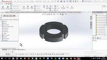 How to design Precision Lock nut / Bearing Nut in solidworks