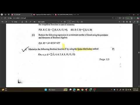 4 Variable Quine-McCluskey