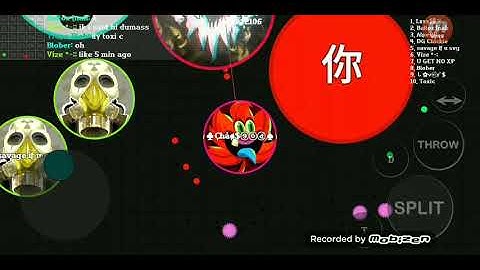 Blob.io. (Bad teammate) Destroyed massive cannon!!!