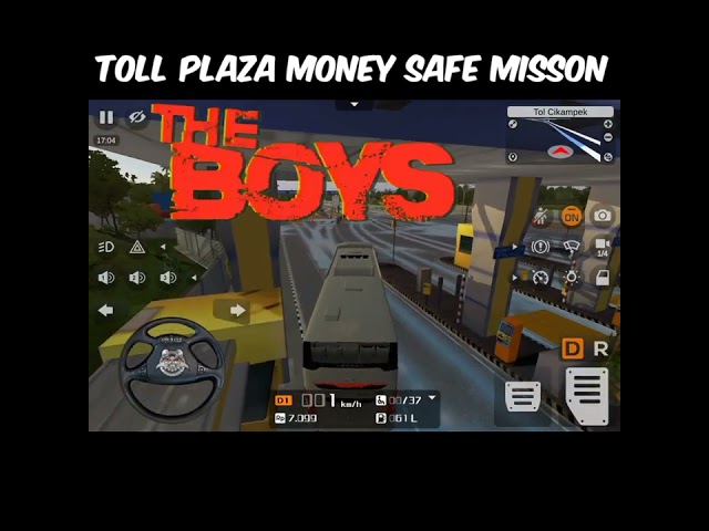 THE BOYS | TOLL PLAZA MONEY SAFE MISSION | BUS SIMULATOR INDONESIA | #bussimulatorindonesia #shorts class=