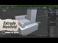 Extrude Manifold Blender vs Push Pull SketchUp